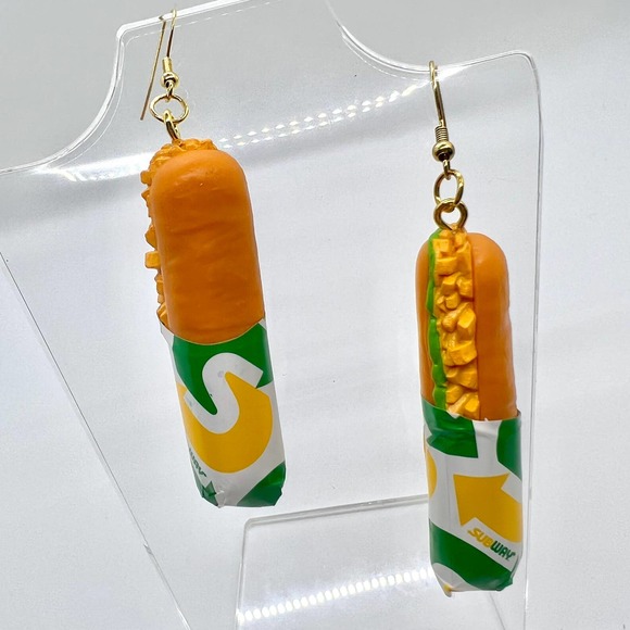 Subway Footlong Sub Sandwich Mini Brands Earrings - Chicken Sandwich - Picture 5 of 9